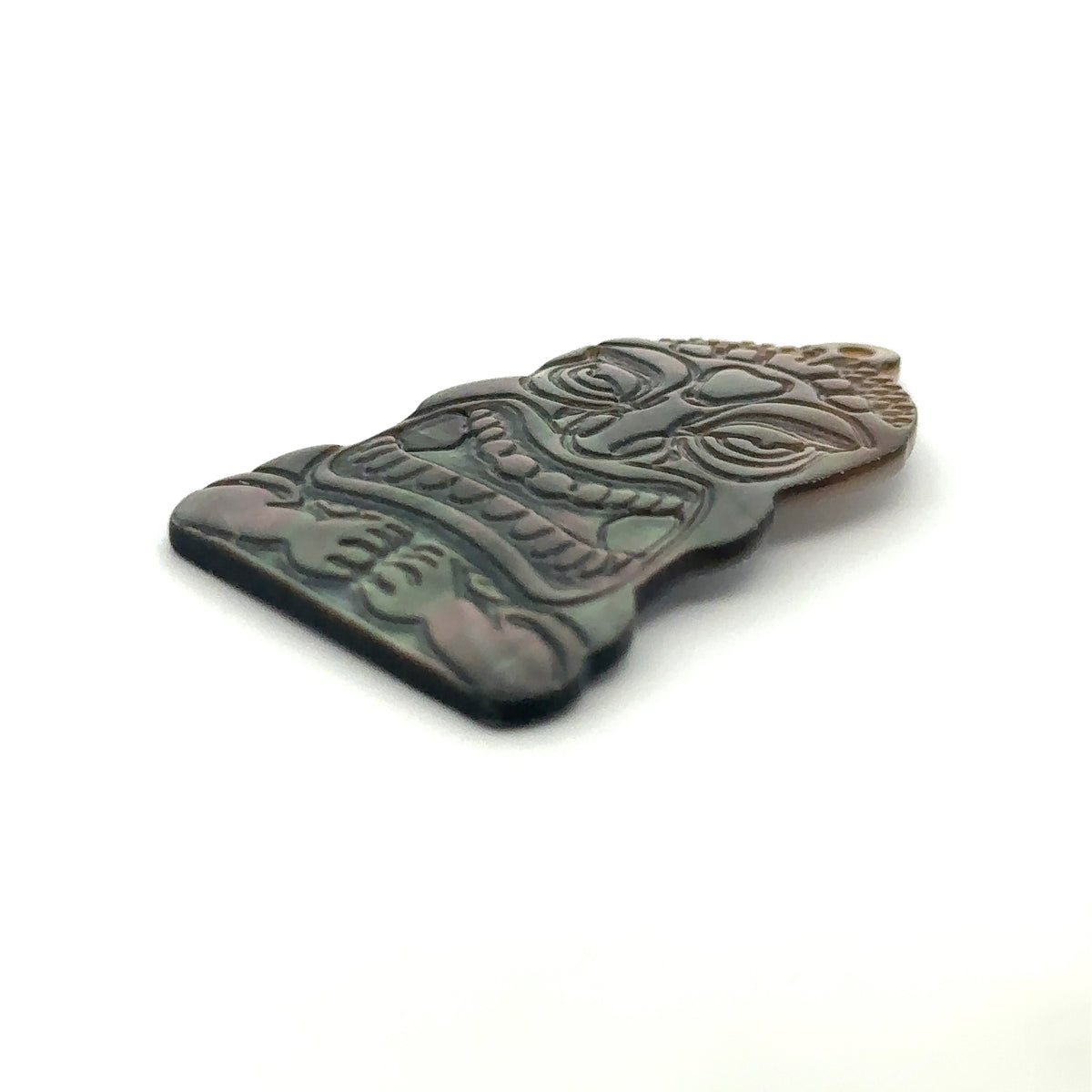 Mother of Pearl Tiki Head Charm Sku#M3494 – Aloha Pearls & Schwartz