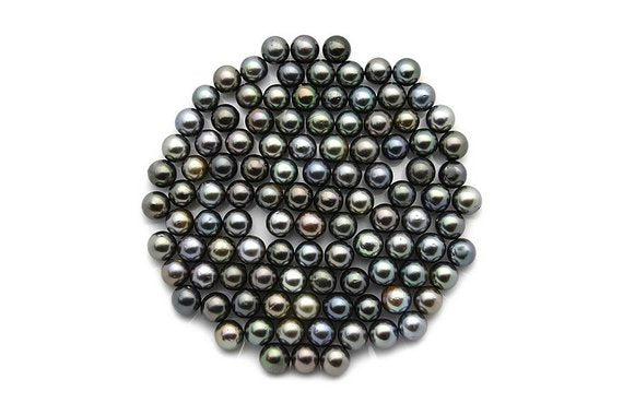 Wholesale Real Natural Black Tahitian Pearl Beads – 5-6mm Baroque – 15" Strand – Loose