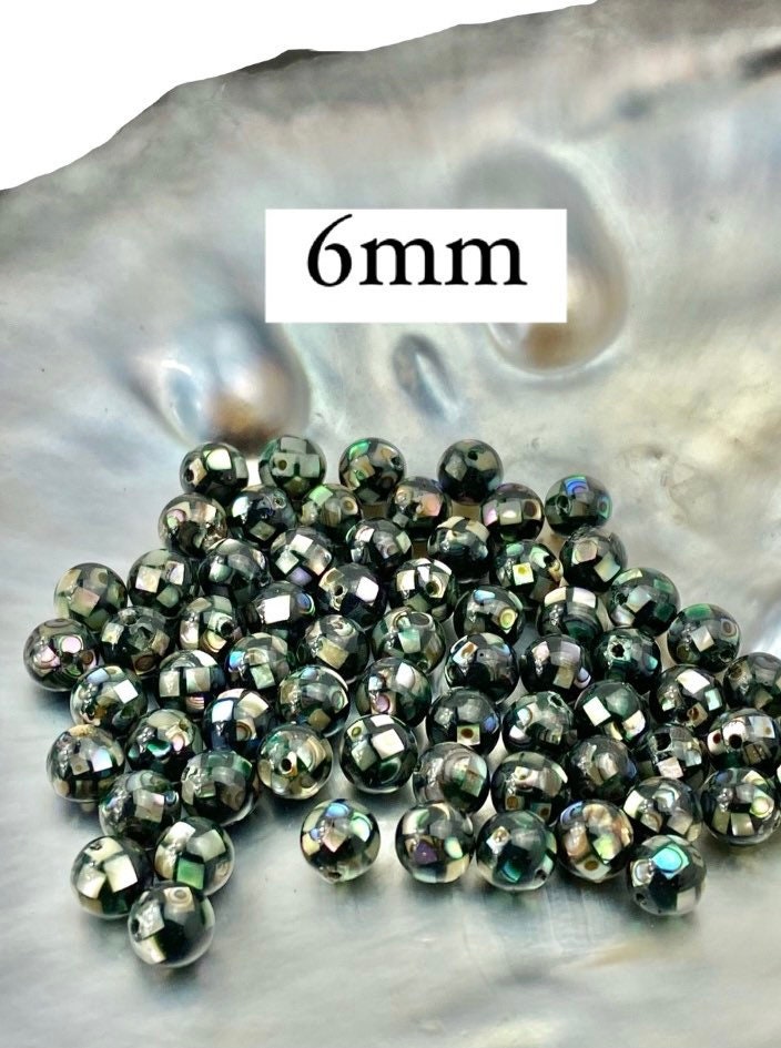 Abalone pearl beads, 6MM 16MM, 100% Natural Colors, SKU# M837