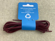 100% Recycled Ocean Plastic Cord 1.5mm