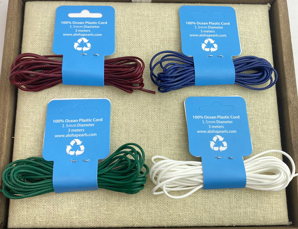 100% Recycled Ocean Plastic Cord 1.5mm – Aloha Pearls & Schwartz