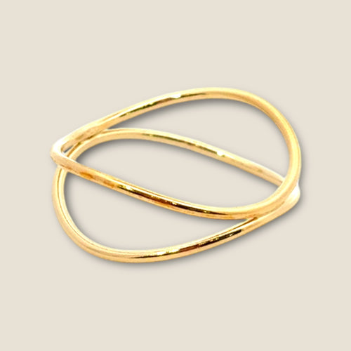 14KGF wave ring (Size 7.5-8) SKU#405RW