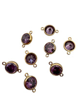 3mm, Gold filled , 3A, Cubic Zicronia Bezel Connector 
SKU#4030CM6