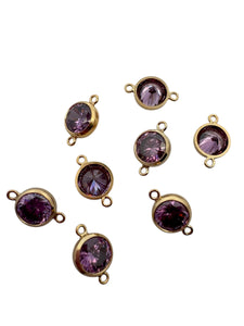 3mm, Gold filled , 3A, Cubic Zicronia Bezel Connector 
SKU#4030CM6