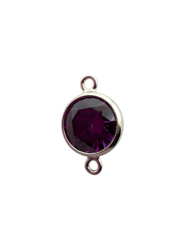 3mm, sterling silver , 3A, Cubic Zicronia Bezel Connector 
SKU#5030CM2