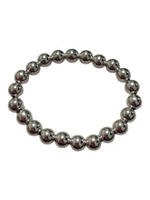 Sterling silver size 9 beaded stretchy ring, SKU#50530ER9