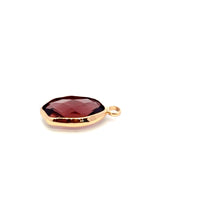 Brown trapezoid  crystal charm, SKU#M2161brown