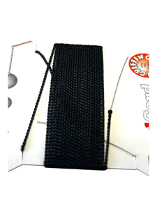 Black Bead Cord - Perlseide