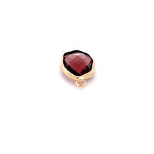 Brown trapezoid  crystal charm, SKU#M2161brown