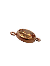 6mm, Rose Gold Filled, 3A, Cubic Zicronia Bezel Connector 
SKU#4805781M11