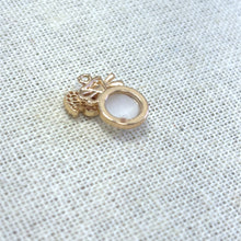 Money Sign Crown Charm, Gold Plated