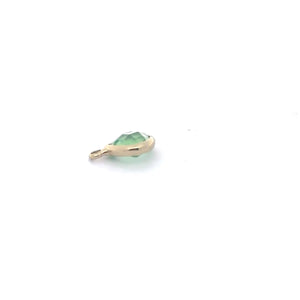 Light green triangle shape crystal charm, SKU#M2161lightgreen