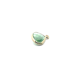 Light green triangle shape crystal charm, SKU#M2161lightgreen