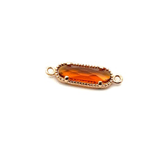 Orange oval shape crystal charm,SKU#M2167