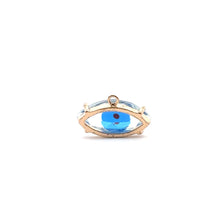 Blue eye shape crystal charm, SKU#M2138blue