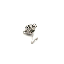 Solid White gold bead clasp, 8mm, SKU#A008C-W