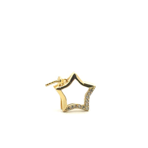 Gold plated star bail with ads on peg, SKU#M3725G