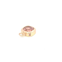 Champaign Square shape crystal charm, gold plated, SKU#M2164champaign