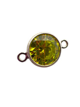 3mm, sterling silver , 3A, Cubic Zicronia Bezel Connector 
SKU#5030CM8