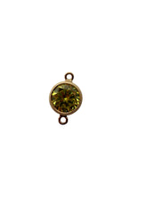 3mm, Gold filled , 3A, Cubic Zicronia Bezel Connector 
SKU#4030CM8