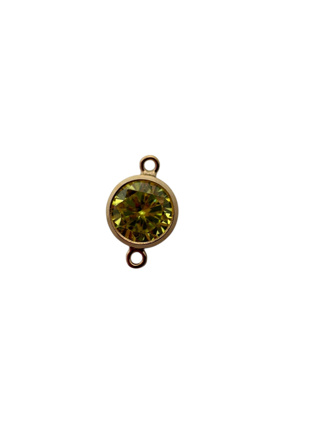 3mm, Gold filled , 3A, Cubic Zicronia Bezel Connector 
SKU#4030CM8
