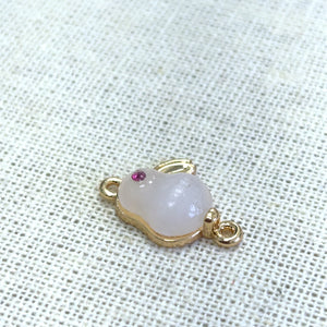 Rabbit Charm, Bunny Charm, Gold Plated, M4412