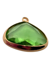 Green triangle shape crystal charm, SKU#M2168-21