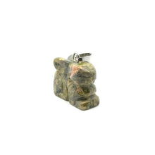 Unikite stone pendant SKU#M2684mossgreen