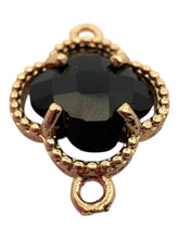 Black four leaf double ring  leaf clover, SKU#M2142black