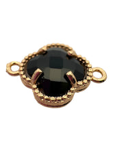 Black four leaf double ring  leaf clover, SKU#M2142black