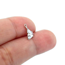 Silver Plated Triangle Charm, Sku#M3220