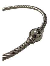 Sterling silver 7.0” threaded bead cable bracelet, SKU#50219547L