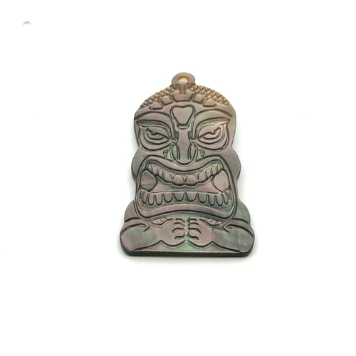 Mother of Pearl Tiki Head Charm Sku#M3494