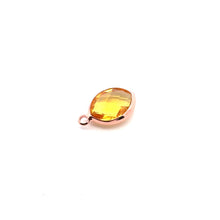 Yellow Tiny Diamond shape crystal charm, SKU#M2156yellow
