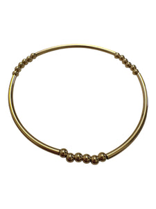 14KGF 6.75” stretchy tube bead bracelet, SKU#4014833675L