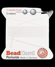 Silk white bead cord, size 2, SKU#BCSWH02G