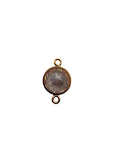 3mm, Gold filled , 3A, Cubic Zicronia Bezel Connector 
SKU#4030CM4