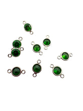 4mm,sterling silver, 3A, Cubic Zicronia Bezel Connector 
SKU#5005780M5