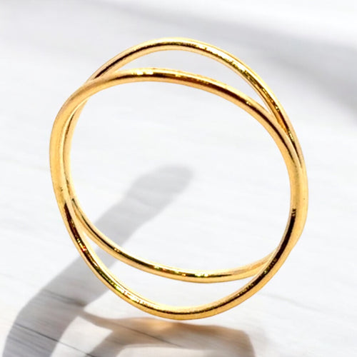 14KGF wave ring (Size5.5-6)SKU#405R6W