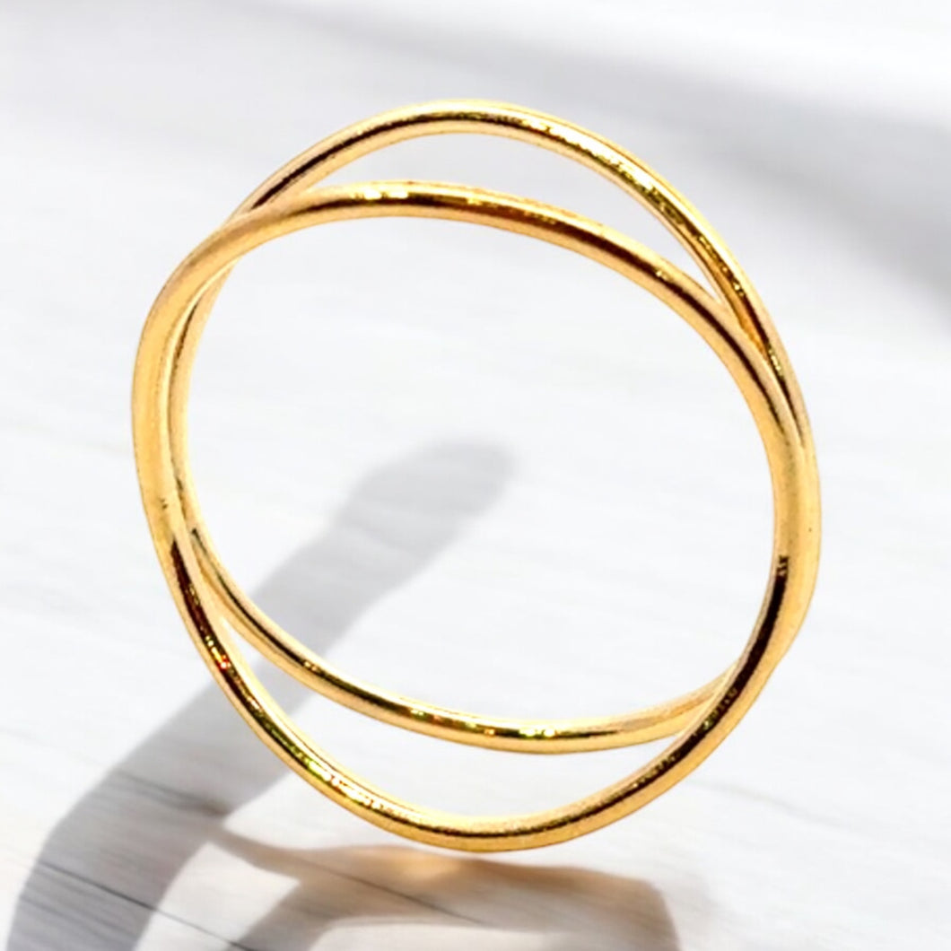 14KGF wave ring (Size5.5-6)SKU#405R6W