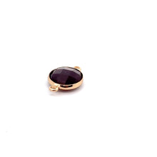 Dark purple triangle shape crystal charm,SKU#M2148Dpurple