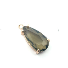 Green teardrop crystal charm, SKU#M2152green