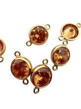 4mm,Gold Filled, 3A, Cubic Zicronia Bezel Connector 
SKU#4005780M11