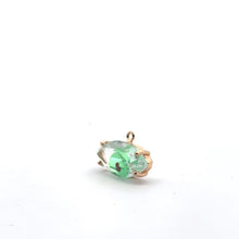 Green eye shape crystal charm, SKU#M2138green