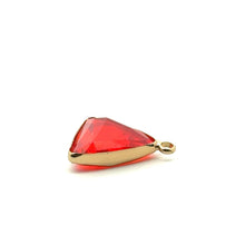Red triangle shape crystal charm,SKU#M2151red
