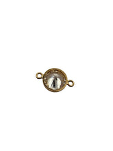 3mm, Gold filled , 3A, Cubic Zicronia Bezel Connector 
SKU#4030CM4