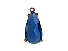 Blue tear drop crystal charm, SKU#M2152blue