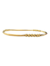 14KGF 6.75” stretchy tube bead bracelet, SKU#4014833675L
