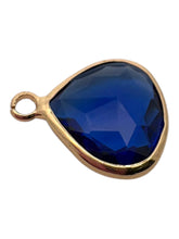 Royal blue triangle crystal charm, SKU#M2168-2