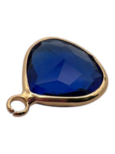 Royal blue triangle crystal charm, SKU#M2168-2